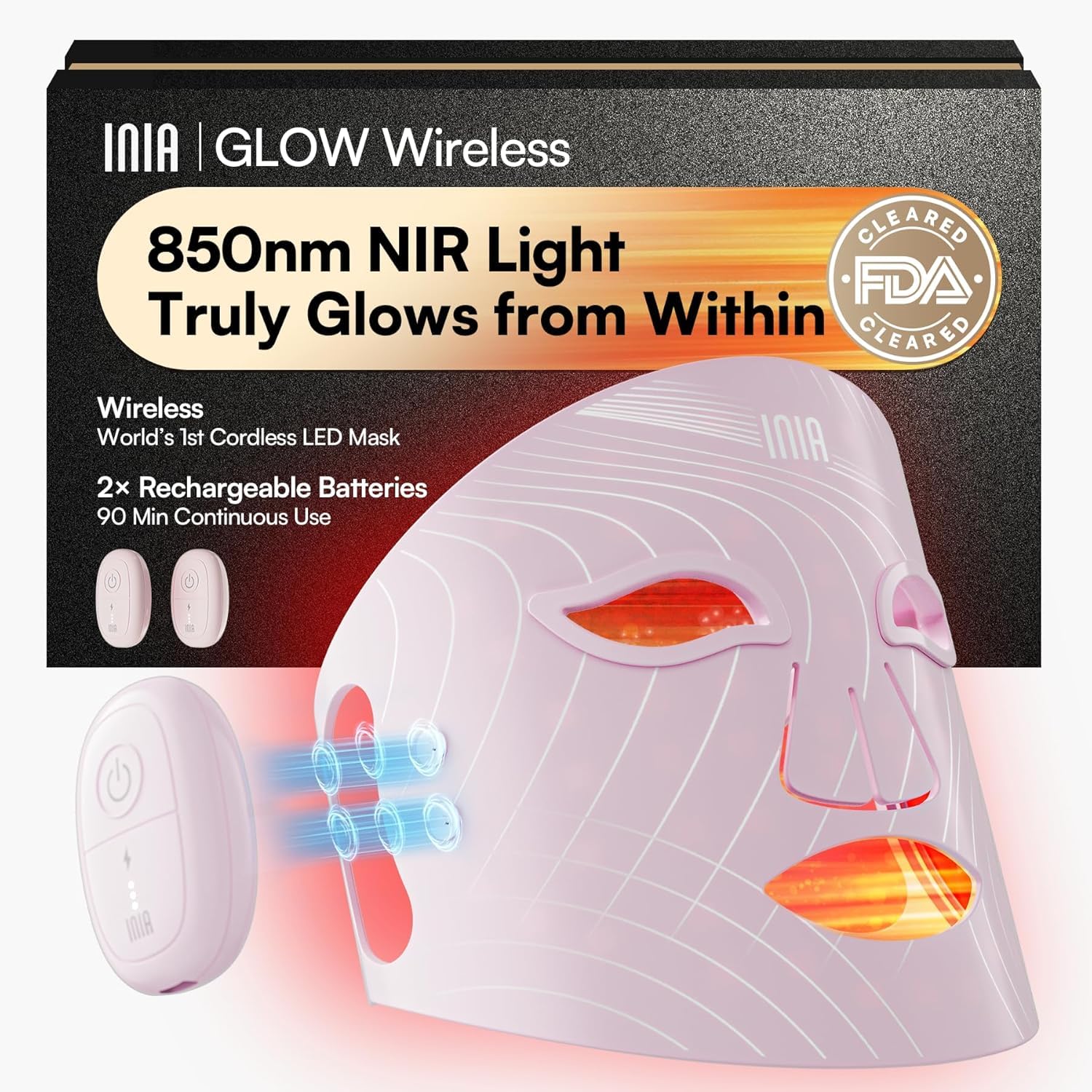 INIA Glow Kabellose LED-Gesichtsmaske